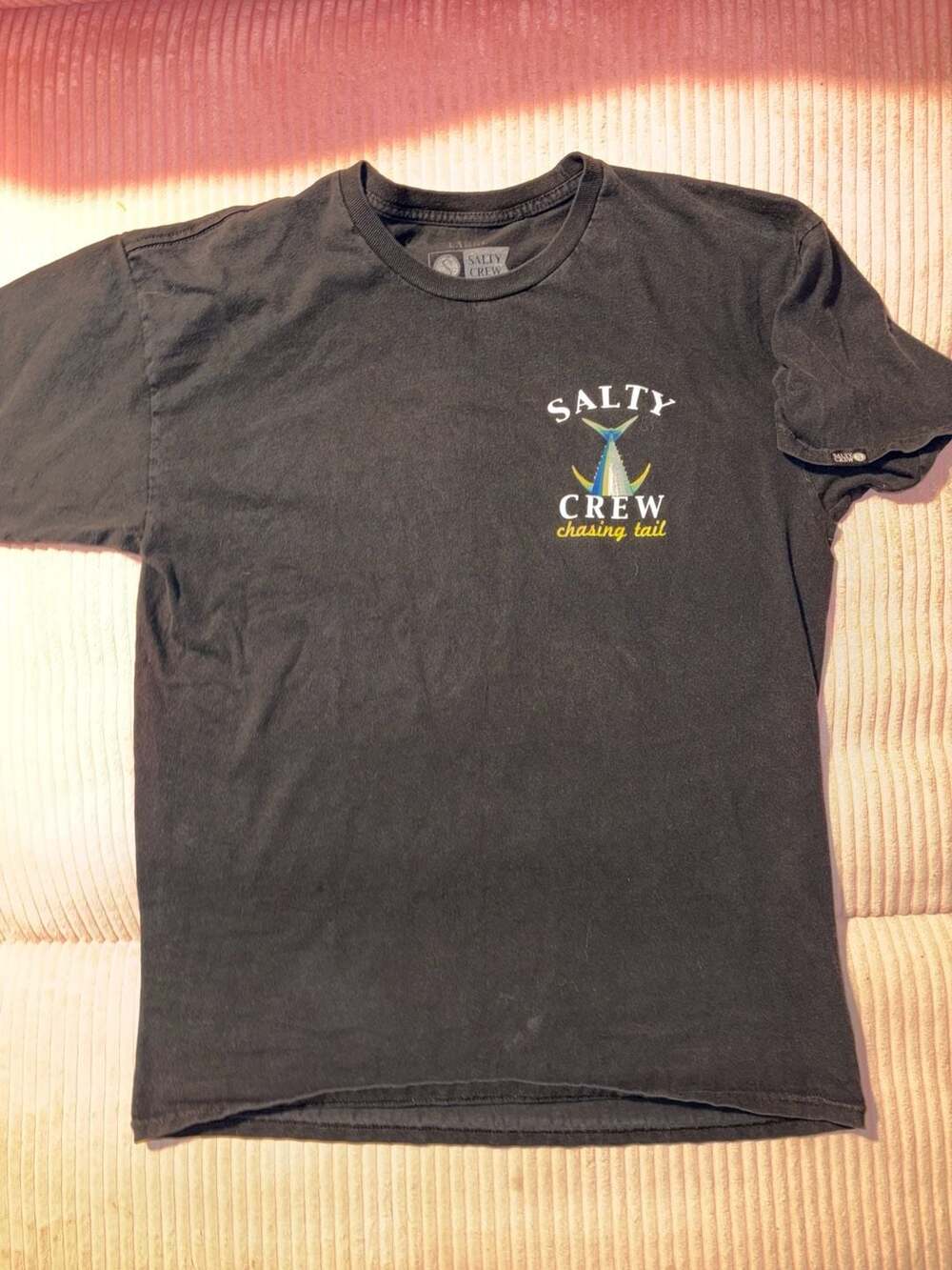Salty Crew Chasing Tail Yellowtail Tuna Fishing Graphic T-Shirt